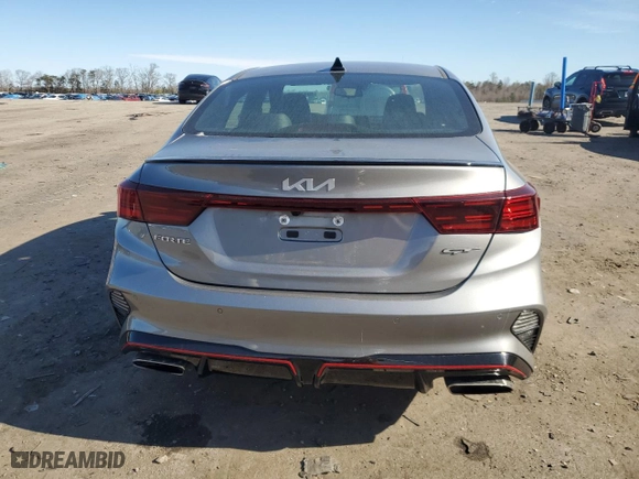 2022 Kia Forte GT with VIN 3KPF44AC0NE443875, listed as a Copart auction lot 49978475 with 13,180 mi miles and Salvage Title. Bid and sale history available at carsss.com. Image 6.