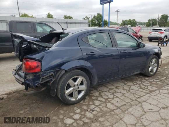 2013 Dodge Avenger SXT with VIN 1C3CDZCB5DN711788, listed as a Copart auction lot 58765155 with 144,510 mi miles and Salvage title. Bid and sale history available at DreamBid. Image 3.