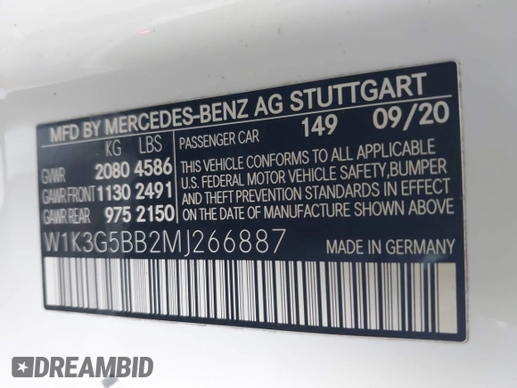 2021 Mercedes-Benz A 35 AMG z VIN W1K3G5BB2MJ266887, wystawiony jako IAAI lot #41509086 z przebiegiem 90 459 mil mil oraz . Historia ofert i sprzedaży dostępna na DreamBid. Obrazek 9.