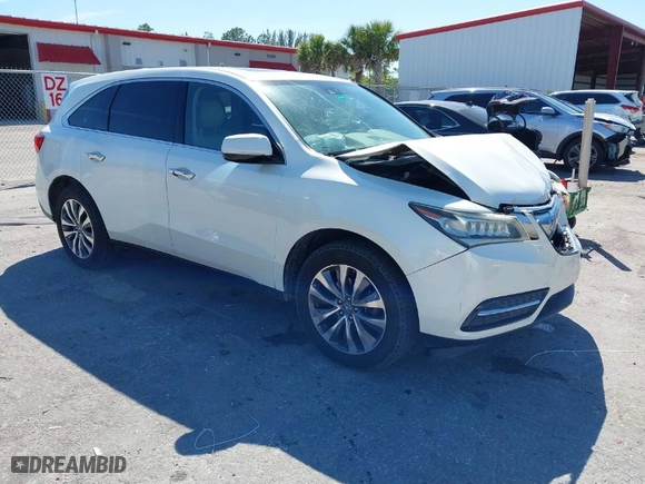 2015 Acura MDX Tech Pkg with VIN 5FRYD3H42FB006309, listed as a IAAI auction lot 41853517 with 143,646 mi miles. Bid and sale history available at carsss.com. Image 1.