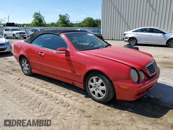 2003 Mercedes-Benz CLK-Class 3.2L with VIN WDBLK65G03T130720, listed as a Copart auction lot 69927604 with 0 mi miles and Salvage Title. Bid and sale history available at carsss.com. Image 4.