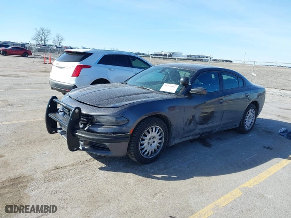 2020 Dodge Charger Police with VIN 2C3CDXKT3LH124222, listed as a IAAI auction lot 41772051 with 120,801 mi miles. Bid and sale history available at carsss.com. Image 2.