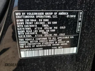 2019 Volkswagen Atlas SE with VIN 1V2DP2CA1KC590593, listed as a Copart auction lot 53830035 with 79,103 mi miles and Salvage title. Bid and sale history available at DreamBid. Image 13.