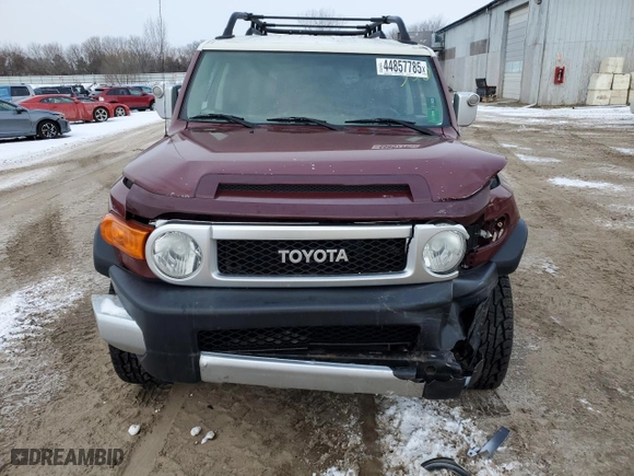 2008 Toyota FJ Cruiser with VIN JTEBU11F98K014156, listed as a Copart auction lot 44857785 with 102,796 mi miles and Clean Title. Bid and sale history available at carsss.com. Image 5.