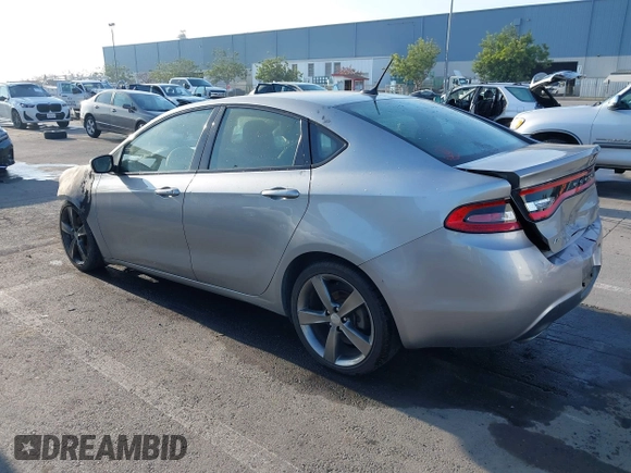 2015 Dodge Dart GT with VIN 1C3CDFEB1FD182117, listed as a IAAI auction lot 41066972 with Not Provided miles and . Bid and sale history available at carsss.com. Image 3.