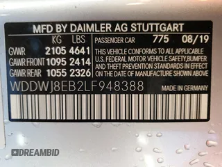 2020 Mercedes-Benz C 300 z VIN WDDWJ8EB2LF948388, wystawiony jako Copart lot #85160934 z przebiegiem 33 200 mil mil oraz Szkoda całkowita • Salvage title. Historia ofert i sprzedaży dostępna na DreamBid. Obrazek 12.