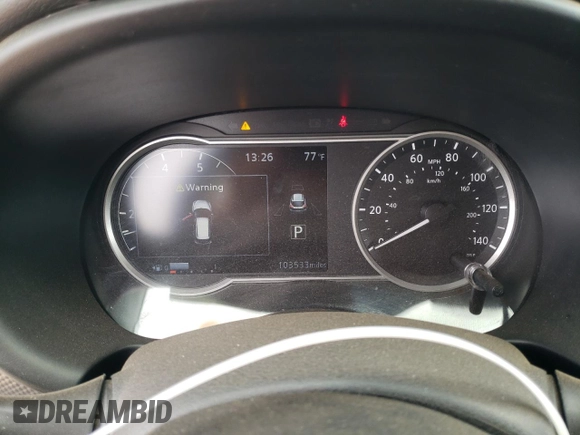 2019 Nissan Kicks S with VIN 3N1CP5CU9KL546289, listed as a Copart auction lot 49649395 with 103,533 mi miles and Salvage Title. Bid and sale history available at carsss.com. Image 9.