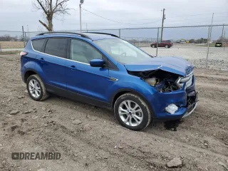 2018 Ford Escape SEL with VIN 1FMCU0HD2JUD17843, listed as a Copart auction lot 52518245 with 54,009 mi miles and Salvage Title. Bid and sale history available at carsss.com. Image 4.