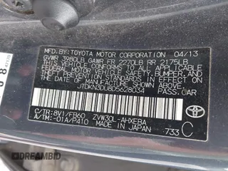 2013 Toyota Prius One z VIN JTDKN3DU8D5628034, wystawiony jako IAAI lot #42383865 z przebiegiem 218 167 mil mil oraz . Historia ofert i sprzedaży dostępna na DreamBid. Obrazek 9.