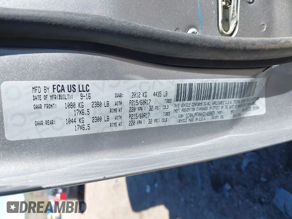 2017 Jeep Patriot High Altitude with VIN 1C4NJPFA4HD148863, listed as a IAAI auction lot 41822279 with 102,519 mi miles and . Bid and sale history available at carsss.com. Image 9.