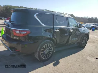 2024 Nissan Armada Platinum with VIN JN8AY2DB9R9853224, listed as a Copart auction lot 43420655 with 17,707 mi miles and Salvage Title. Bid and sale history available at carsss.com. Image 3.