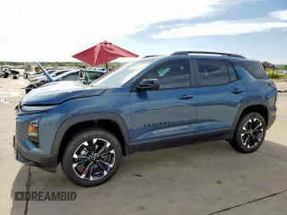 2025 Chevrolet Equinox FWD RS with VIN 3GNAXLEG9SL275130, listed as a Copart auction lot 57828795 with 2,277 mi miles and Salvage title. Bid and sale history available at DreamBid. Image 1.