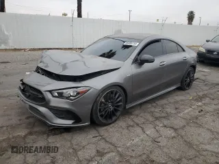 2021 Mercedes-Benz CLA with VIN W1K5J5BB3MN191099, listed as a Copart auction lot 86485784 with 41,387 mi miles and Salvage Title. Bid and sale history available at carsss.com. Image 1.