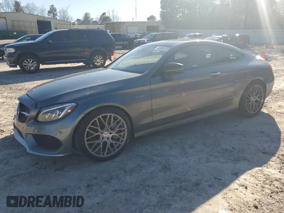 2017 Mercedes-Benz C 43 AMG with VIN WDDWJ6EB5HF521833, listed as a Copart auction lot 48008135 with 106,392 mi miles and Salvage Title. Bid and sale history available at carsss.com. Image 1.