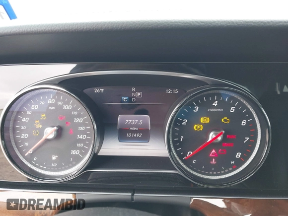 2017 Mercedes-Benz E with VIN WDDZF4JB9HA172715, listed as a IAAI auction lot 41570470 with 101,492 mi miles. Bid and sale history available at carsss.com. Image 7.