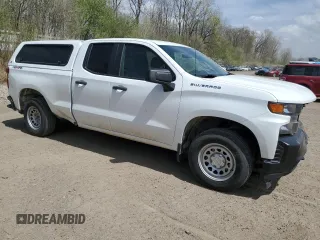 2019 Chevrolet Silverado 1500 Work Truck with VIN 1GCRYAEF8KZ356214, listed as a Copart auction lot 54830675 with 221,021 mi miles and Clean Title. Bid and sale history available at DreamBid. Image 4.