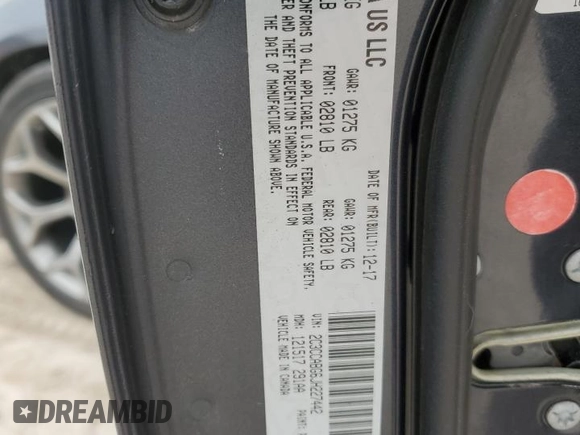 2018 Chrysler 300 S with VIN 2C3CCABG6JH227442, listed as a Copart auction lot 46316585 with 118,187 mi miles and Salvage Title. Bid and sale history available at DreamBid. Image 12.