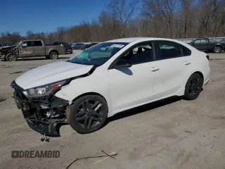 2021 Kia Forte GT-Line with VIN 3KPF34AD9ME278323, listed as a Copart auction lot 49535155 with 25,212 mi miles and Salvage Title. Bid and sale history available at carsss.com. Image 1.