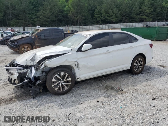 2023 Volkswagen Jetta S with VIN 3VW4M7BU1PM052854, listed as a Copart auction lot 57409355 with Not provided miles and Salvage title. Bid and sale history available at DreamBid. Image 1.