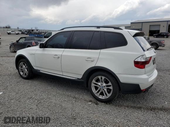 2008 BMW X3 3.0si with VIN WBXPC93468WJ16775, listed as a Copart auction lot 52457185 with 131,275 mi miles and Salvage Title. Bid and sale history available at DreamBid. Image 2.