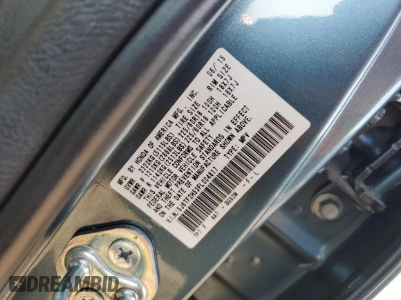 2015 Honda Crosstour EX-L with VIN 5J6TF2H53FL004617, listed as a Copart auction lot 76280704 with 111,617 mi miles and Salvage Title. Bid and sale history available at carsss.com. Image 12.