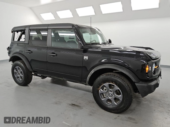 2025 Ford Bronco Big Bend with VIN 1FMDE7BH9SLA43618, listed as a Copart auction lot 63977985 with 4,630 mi miles and Salvage title. Bid and sale history available at DreamBid. Image 4.