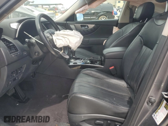 2017 Infiniti QX70 with VIN JN8CS1MU0HM141234, listed as a Copart auction lot 56102205 with 154,546 mi miles and Salvage title. Bid and sale history available at DreamBid. Image 7.