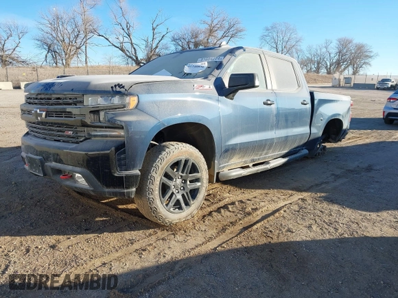 2021 Chevrolet Silverado 1500 LT Trail Boss with VIN 1GCPYFEDXMZ392928, listed as a IAAI auction lot 41340856 with 52,361 mi miles and . Bid and sale history available at DreamBid. Image 21.