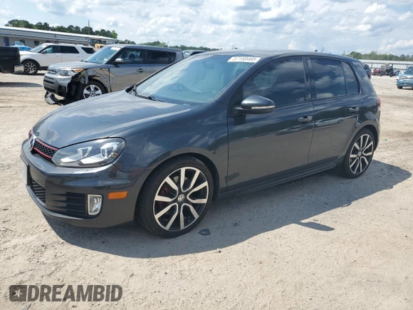 2012 Volkswagen GTI with VIN WVWHV7AJ3CW149850, listed as a Copart auction lot 57158465 with 106,204 mi miles and Salvage title. Bid and sale history available at DreamBid. Image 1.