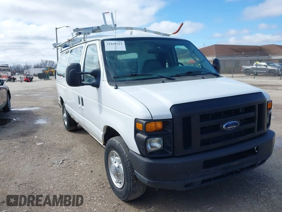 2008 Ford Econoline Cargo Commercial with VIN 1FTNE24W68DB45033, listed as a IAAI auction lot 41849311 with 230,337 mi miles and . Bid and sale history available at DreamBid. Image 1.