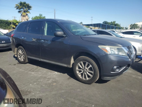 2014 Nissan Pathfinder S z VIN 5N1AR2MN4EC645392, wystawiony jako Copart lot #56152165 z przebiegiem 125 459 mil mil oraz Szkoda całkowita • Salvage title. Historia ofert i sprzedaży dostępna na DreamBid. Obrazek 4.