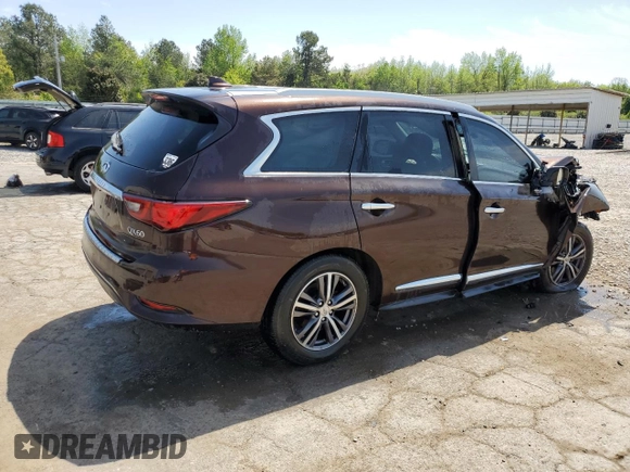 2019 Infiniti QX60 Luxe with VIN 5N1DL0MNXKC500419, listed as a Copart auction lot 52307165 with 115,273 mi miles and Salvage Title. Bid and sale history available at DreamBid. Image 3.