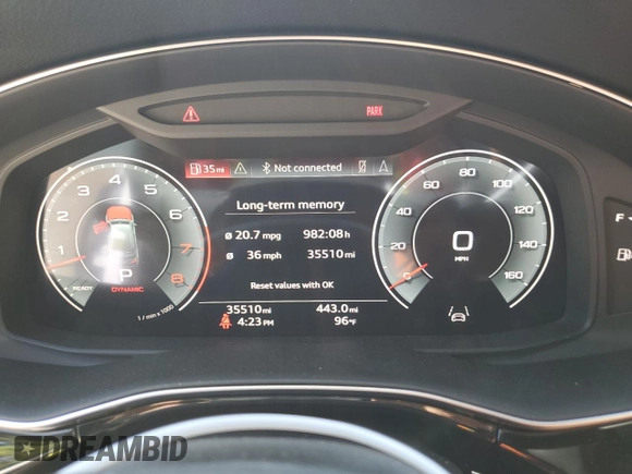 2023 Audi Q7 Premium with VIN WA1AXBF77PD016497, listed as a Copart auction lot 61918424 with 35,510 mi miles and Salvage title. Bid and sale history available at DreamBid. Image 9.