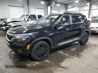 2023 Kia Seltos Nightfall with VIN KNDEUCA26P7405194, listed as a Copart auction lot 48756045 with 26,885 mi miles and Salvage Title. Bid and sale history available at DreamBid. Image 1.