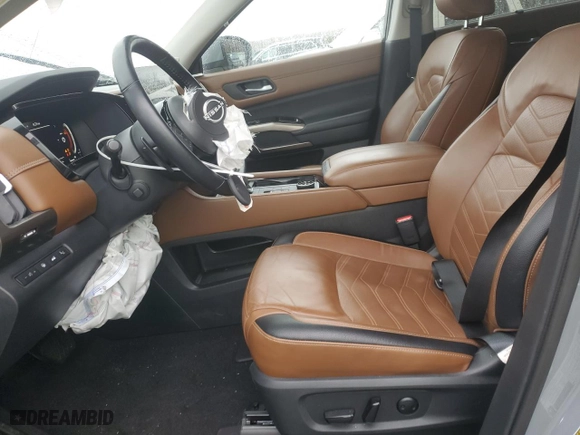 2022 Nissan Pathfinder Platinum with VIN 5N1DR3DK3NC247468, listed as a Copart auction lot 49510755 with 36,686 mi miles and Salvage Title. Bid and sale history available at carsss.com. Image 7.