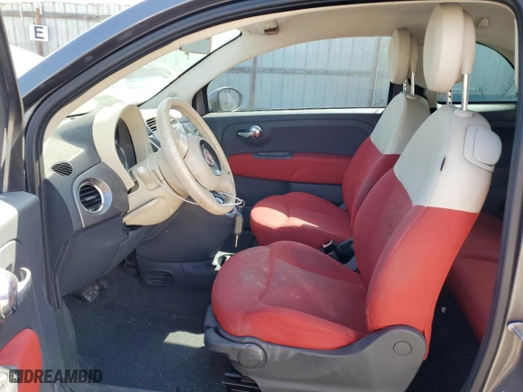 2013 FIAT 500 Pop with VIN 3C3CFFAR0DT693242, listed as a Copart auction lot 52015555 with 121,959 mi miles and Clean Title. Bid and sale history available at carsss.com. Image 7.