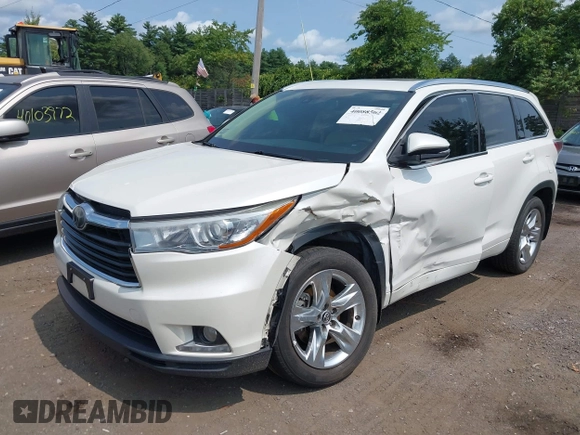 2016 Toyota Highlander Limited with VIN 5TDDKRFH0GS334968, listed as a IAAI auction lot 40088562 with 123,717 mi miles and . Bid and sale history available at DreamBid. Image 2.