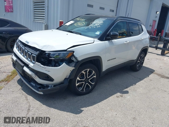 2024 Jeep Compass Limited with VIN 3C4NJDCN1RT595118, listed as a IAAI auction lot 42666248 with 42,342 mi miles and . Bid and sale history available at DreamBid. Image 2.