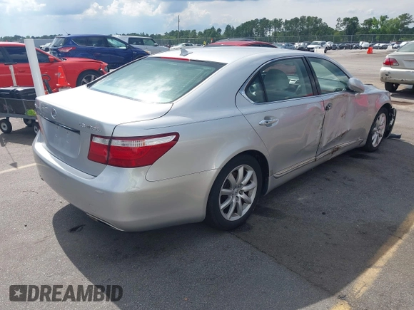 2007 Lexus LS 460 L with VIN JTHGL46F375017296, listed as a IAAI auction lot 42494641 with 158,936 mi miles and . Bid and sale history available at DreamBid. Image 4.