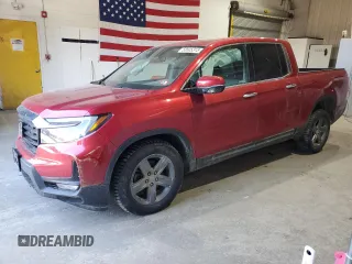 2022 Honda Ridgeline RTL-E with VIN 5FPYK3F78NB015932, listed as a Copart auction lot 53505315 with 40,009 mi miles and Salvage title. Bid and sale history available at DreamBid. Image 1.