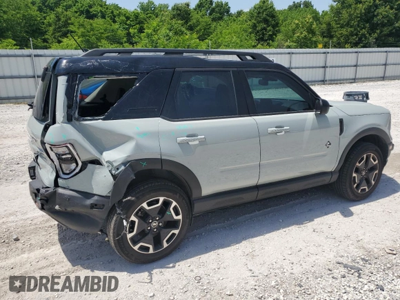 2022 Ford Bronco Sport Outer Banks with VIN 3FMCR9C67NRE27217, listed as a Copart auction lot 57079945 with 24,145 mi miles and Salvage title. Bid and sale history available at DreamBid. Image 3.