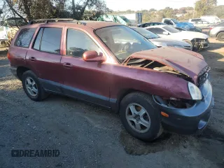 2003 Hyundai Santa Fe LX with VIN KM8SC73E63U489772, listed as a Copart auction lot 77115994 with 137,579 mi miles and Salvage Title. Bid and sale history available at carsss.com. Image 4.