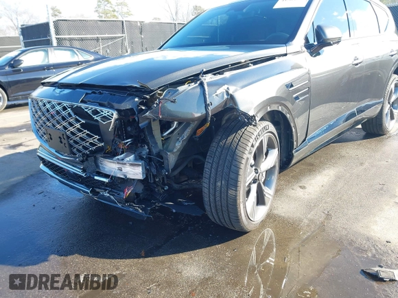 2025 Genesis GV80 Prestige with VIN KMUHEESC9SU247860, listed as a IAAI auction lot 41384609 with 1,819 mi miles and . Bid and sale history available at DreamBid. Image 6.