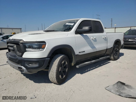 2019 Ram 1500 Rebel with VIN 1C6SRFET6KN841001, listed as a Copart auction lot 72553024 with 0 mi miles and Salvage Title. Bid and sale history available at carsss.com. Image 1.