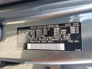 2016 Volvo XC90 T6 Momentum with VIN YV4A22PKXG1064243, listed as a Copart auction lot 47704525 with 112,126 mi miles and Clean Title. Bid and sale history available at carsss.com. Image 13.