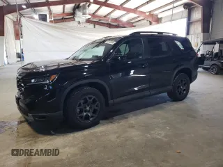 2023 Honda Pilot TrailSport with VIN 5FNYG1H63PB031249, listed as a Copart auction lot 85163934 with 12,058 mi miles and Salvage Title. Bid and sale history available at carsss.com. Image 1.