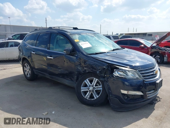 2015 Chevrolet Traverse LT with VIN 1GNKRHKD4FJ296745, listed as a IAAI auction lot 42334324 with 139,386 mi miles and . Bid and sale history available at DreamBid. Image 1.