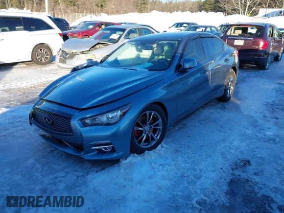 2017 Infiniti Q50 3.0t Premium with VIN JN1EV7AR0HM838534, listed as a IAAI auction lot 41625322 with 130,090 mi miles. Bid and sale history available at carsss.com. Image 2.
