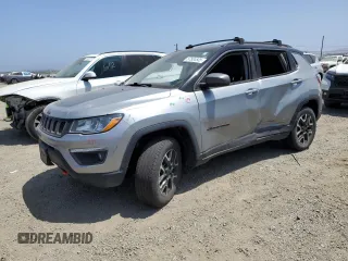 2021 Jeep Compass Trailhawk with VIN 3C4NJDDB6MT564816, listed as a Copart auction lot 57534505 with 87,177 mi miles and Salvage title. Bid and sale history available at DreamBid. Image 1.