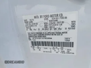 2012 Ford F-150 XL with VIN 1FTFX1EF1CFB32694, listed as a IAAI auction lot 42048993 with 144,091 mi miles. Bid and sale history available at carsss.com. Image 9.